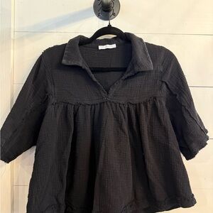 Ces Femme Black Textured Top
